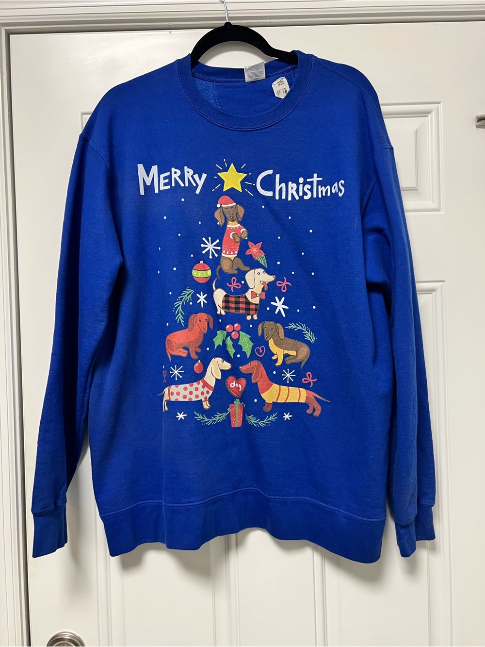 Port & Company Dachshund Christmas Sweatshirt Size XL